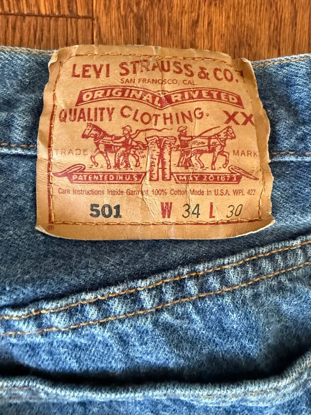 Vintage Levi’s 501 Actual Measurement  32x29 Made in USA 90s